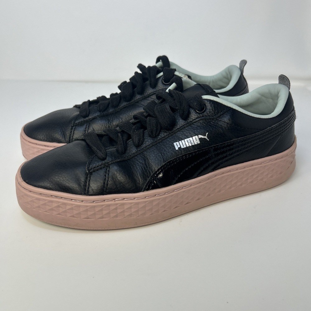 Puma Smash Platform Trailblazer Black Pink Aqua Women Size 8.5 Sneakers Shoes